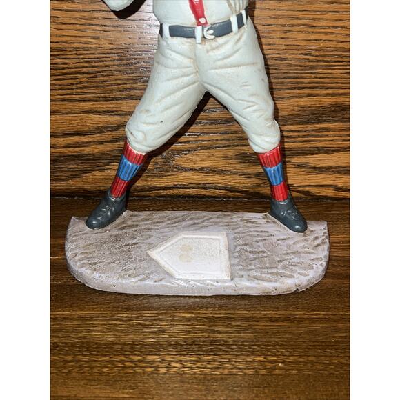 VINTAGE Painted Cast Iron Baseball Player Door Stop Midwest Importers 9.75" - Picture 2 of 7